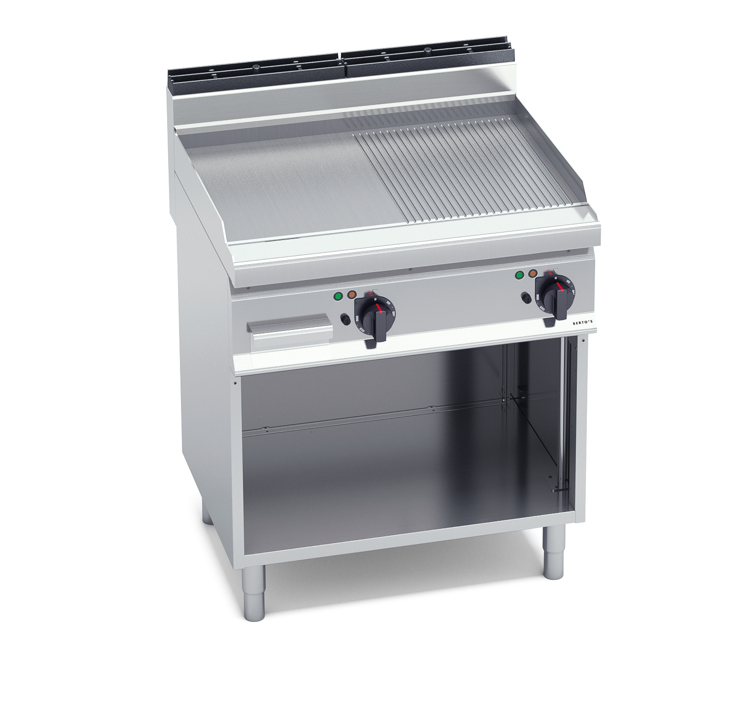 Fry Top 800 Electr Acero Liso/Acanalado E7FM8BP-2 80X70X90