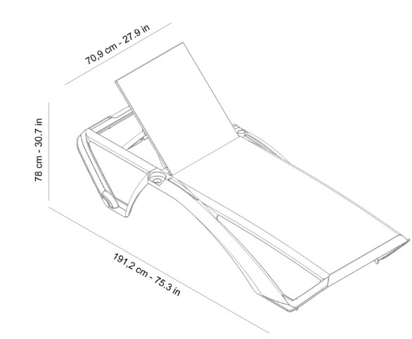 Pack 2 Tumbonas MARINA CLUB Blanco - Beige 1