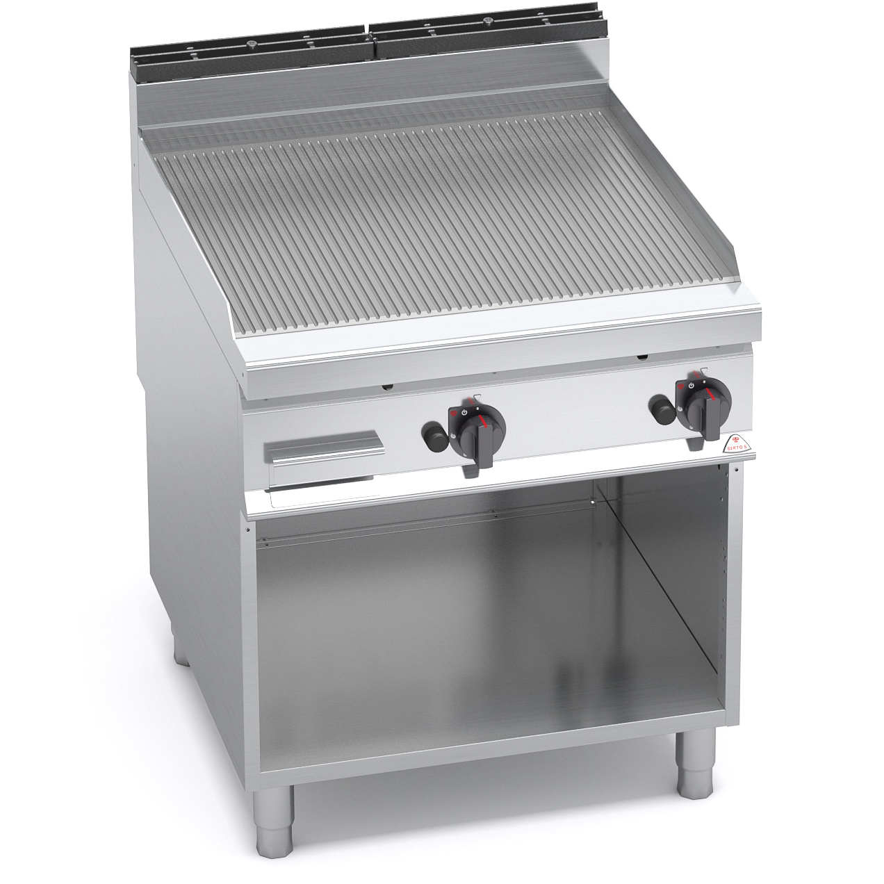 FRY TOP ACERO RECTIFICADO 800G9FR8M-2 ACANALADA GAS