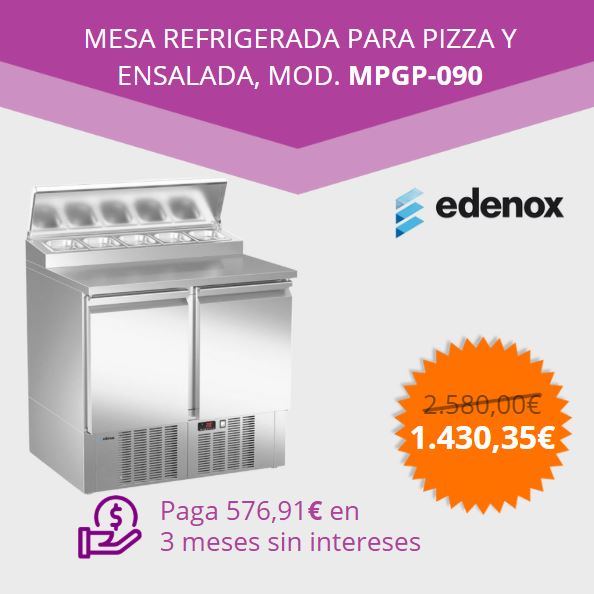 [HOME]HOME MESA REFRIGERADA PIZZA Y ENSALADA EDENOX