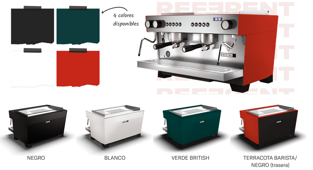 Cafetera 2 grupos Iberital Referent Standard Connect negro 2