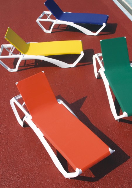 Pack 2 Tumbonas MARINA CLUB Blanco - Azul 3