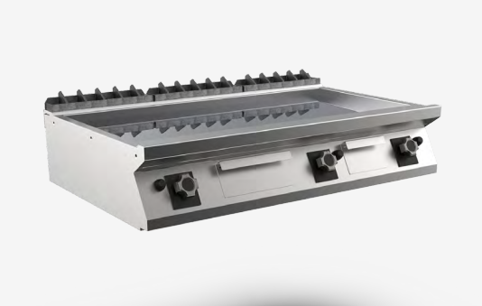 Fry-top gas placa lisa cromada sobremesa M1-90 FT912GLCT