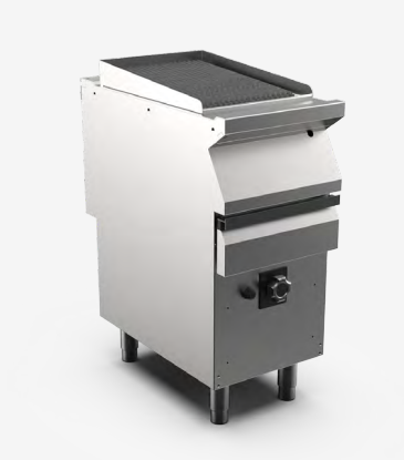 Barbacoa gas con cajón agua sobre mueble M1-90 GR94GA