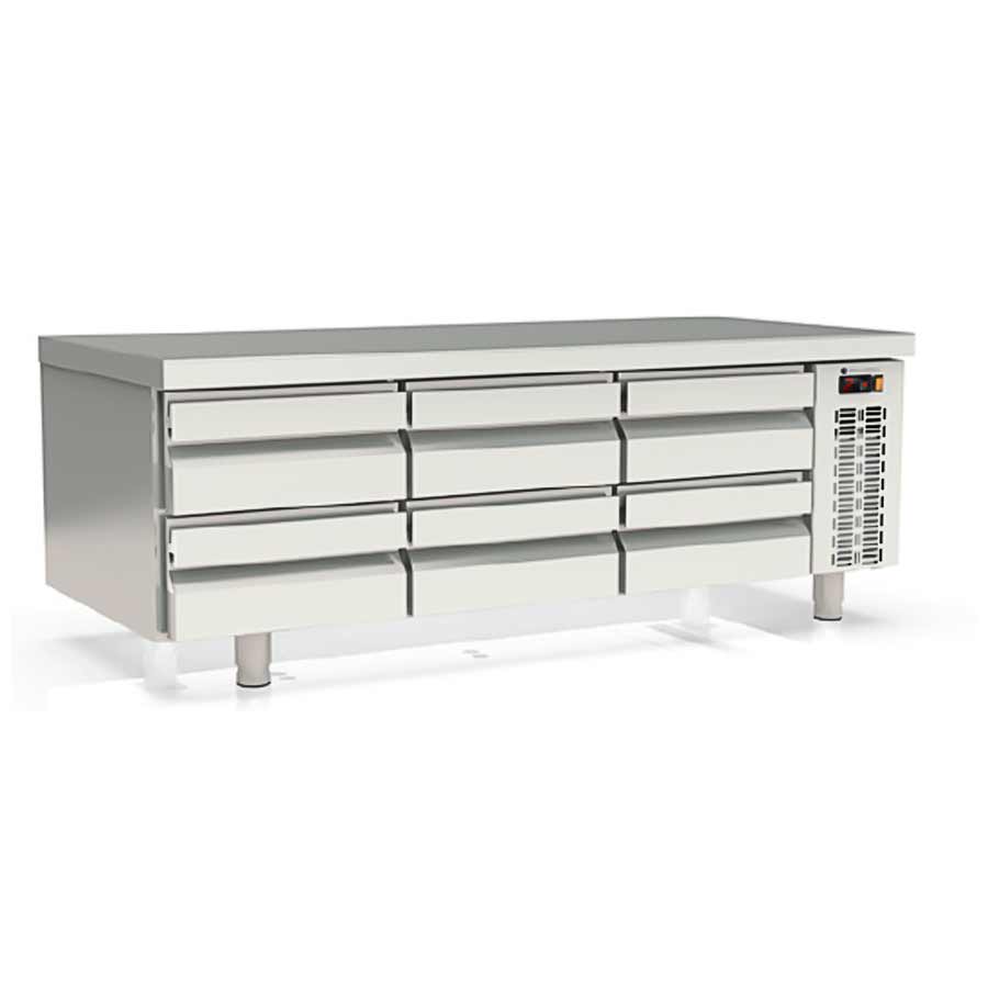 Mesa fría GN 1/1 bajo cocina con cajones MFB-160-CC