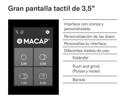 Molinillo de café Mod MI40 Touch 2