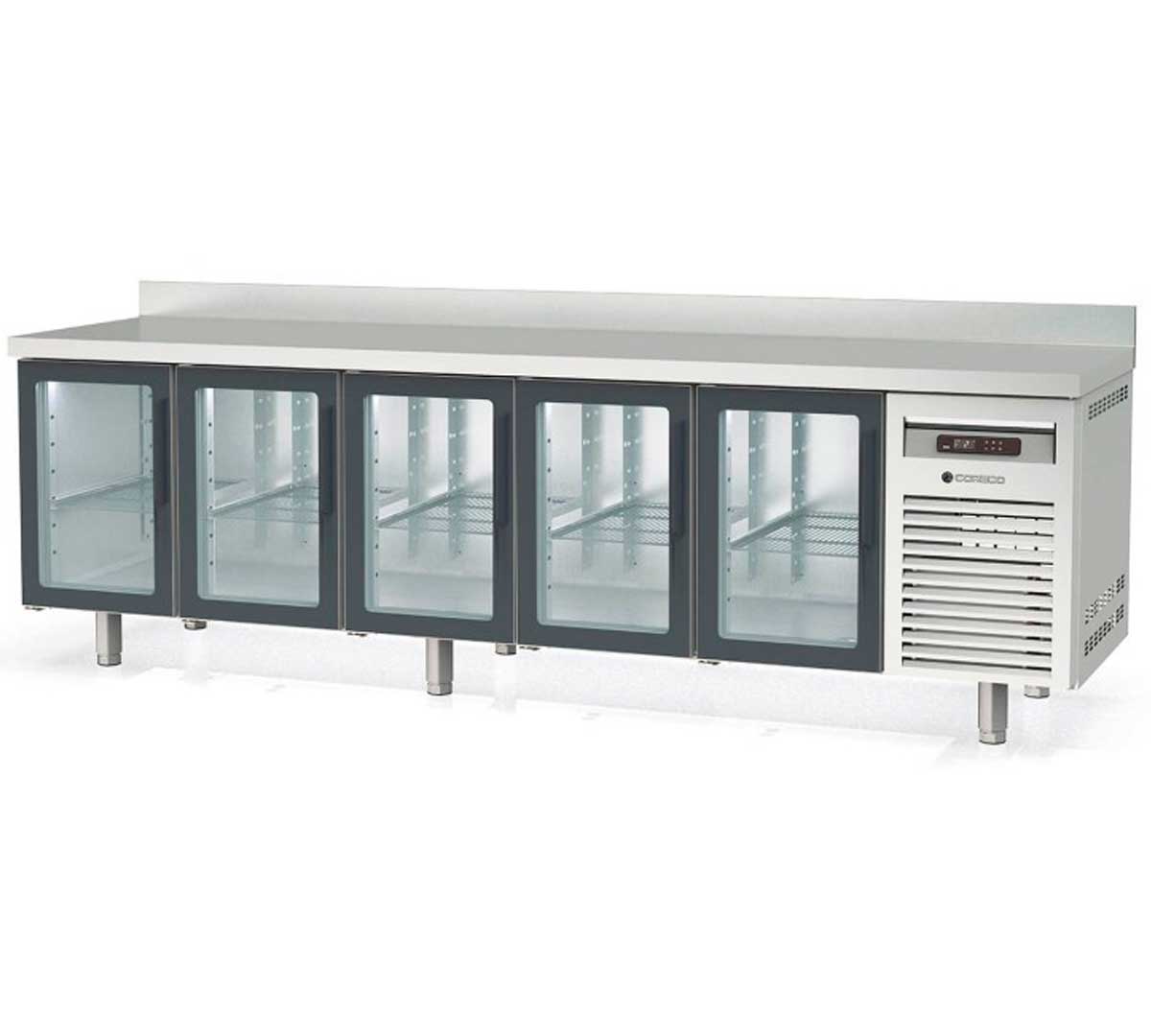 Mesa Fría Refrig GN 1/1 MOD MRGV-300 CRISTAL 2695X700X850