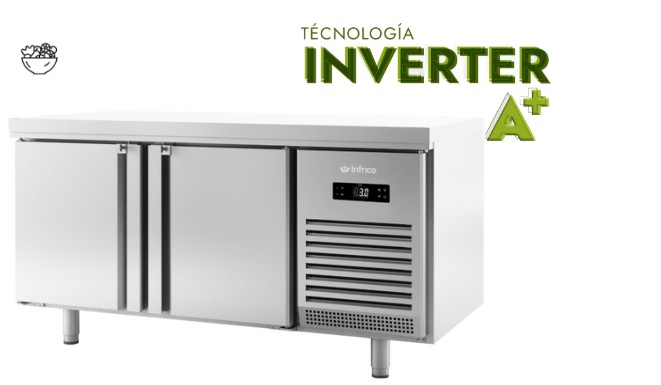 Mesa Refrigerada + Tapa GN 1/1 INVERTER A+ Mod BMGN 1470 EN