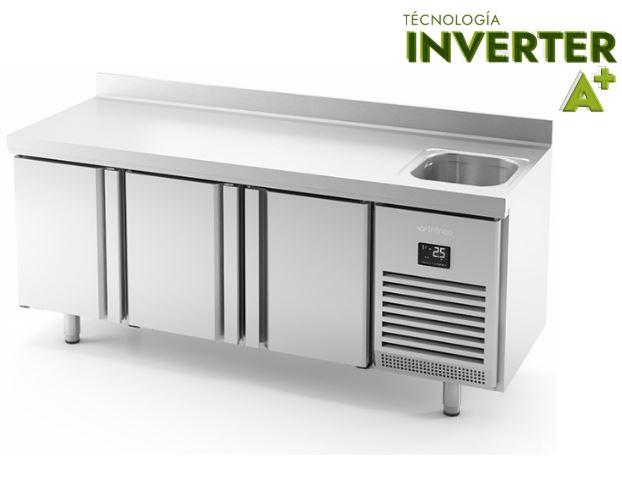 Mesa Refrigerada + Fregadero INVERTER A+ Mod BMGN 1960 F