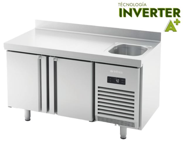 Mesa Refrigerada + Fregadero INVERTER A+ Mod BMGN 1470 F