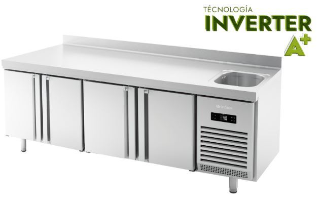 Mesa Refrigerada + Fregadero INVERTER A+ Mod BMGN 2450 F