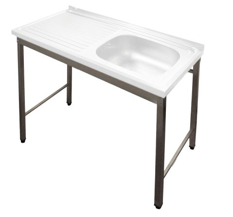 Mesa con fregadera y estructura gastroequip 2