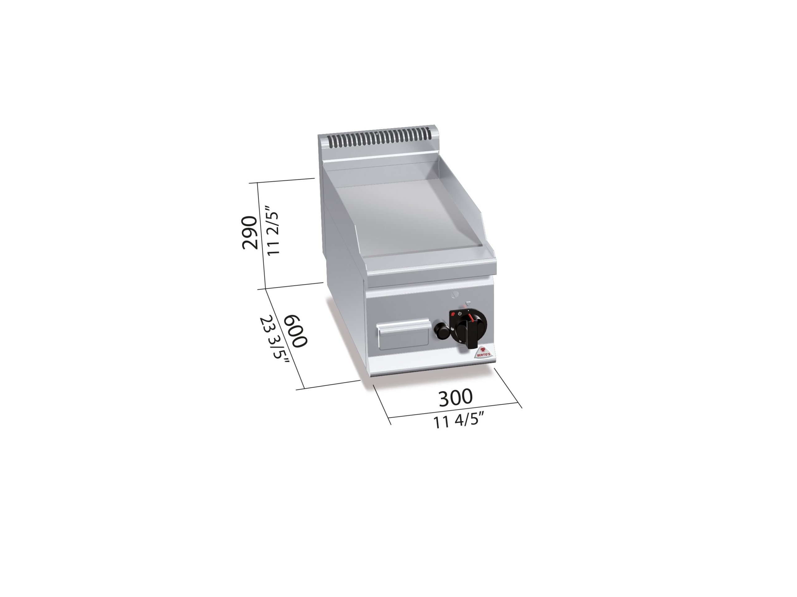 Fry Top 300 A Gas Acero Liso G6Fl3B Multipan Sobremesa