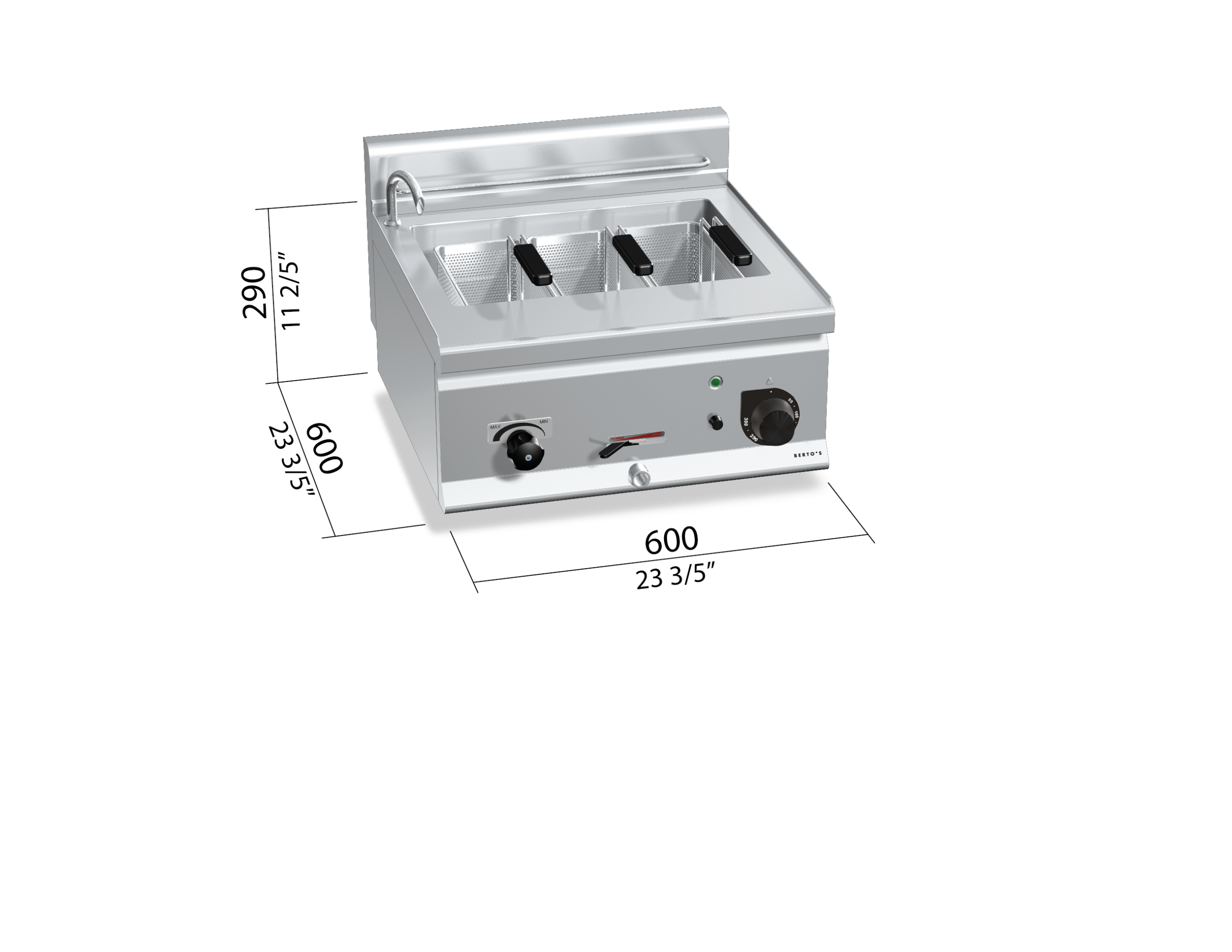 Cuecepastas 600 Electrico E6CP6B Sobremesa