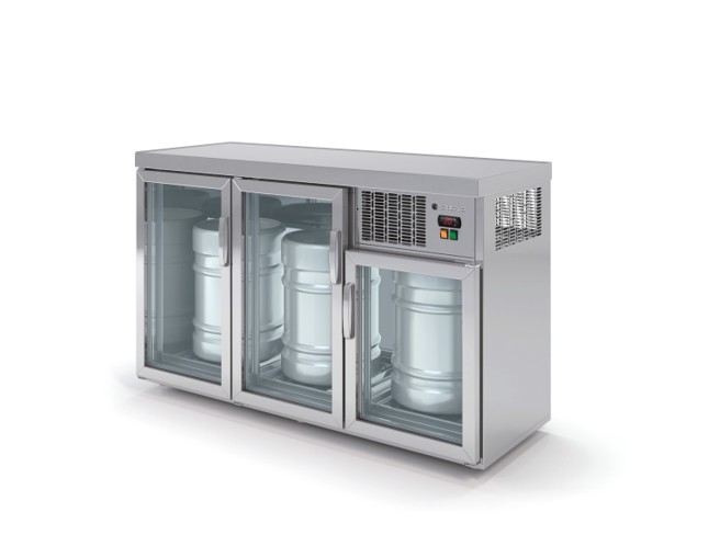 Enfriador de Barriles 3 Puertas de Cristal Mod EB-150