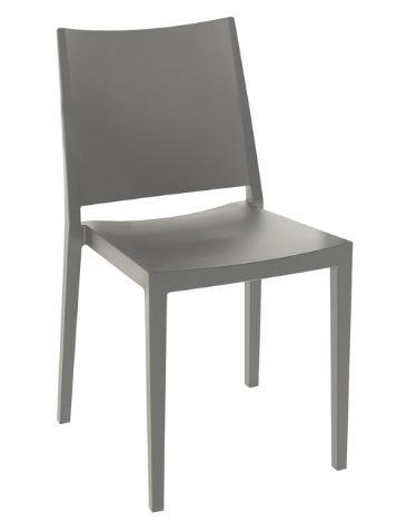 Silla 163 De Polipropileno Apilable Color Gris