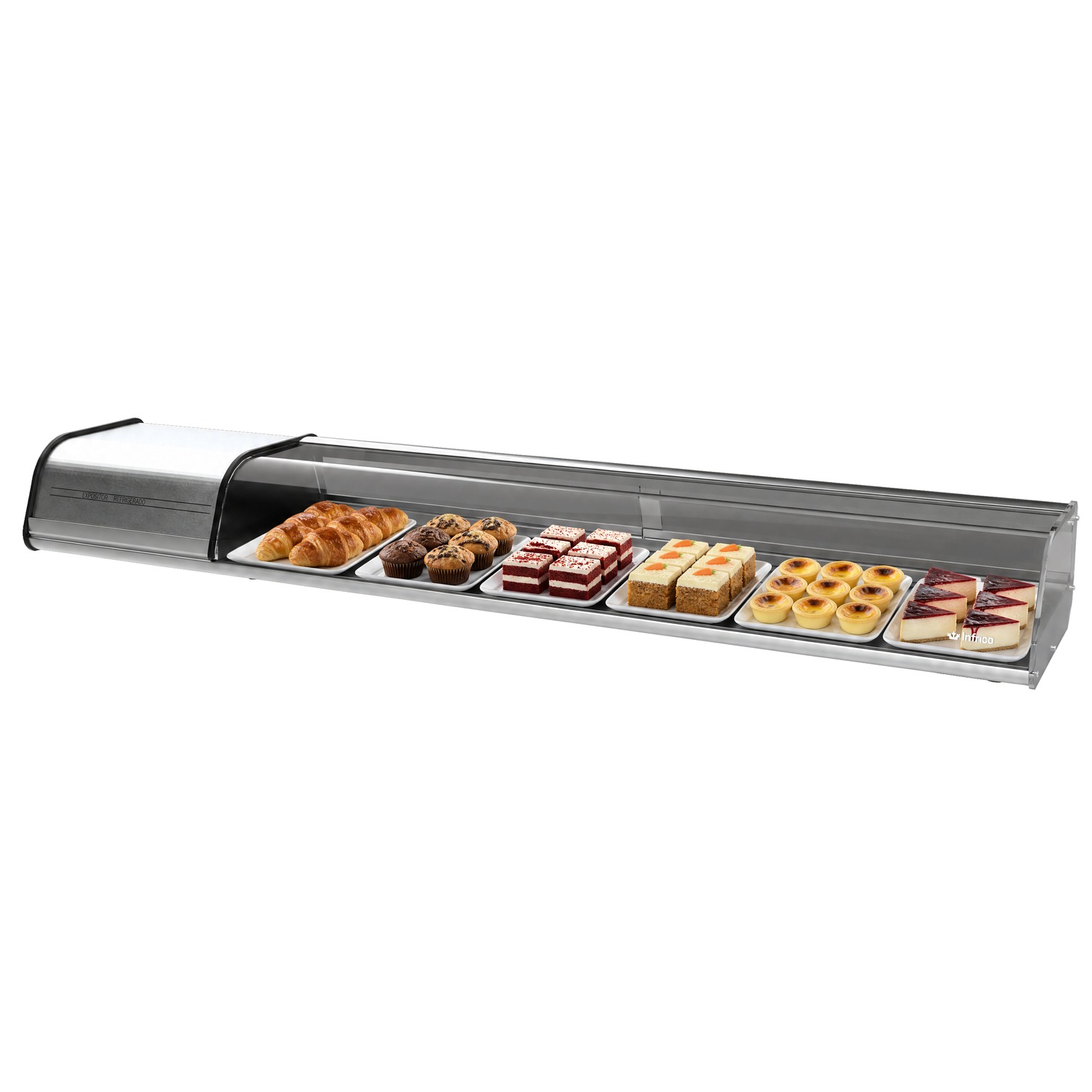Expositor para barra/platos, Puerta abatible Mod VEP 8 P