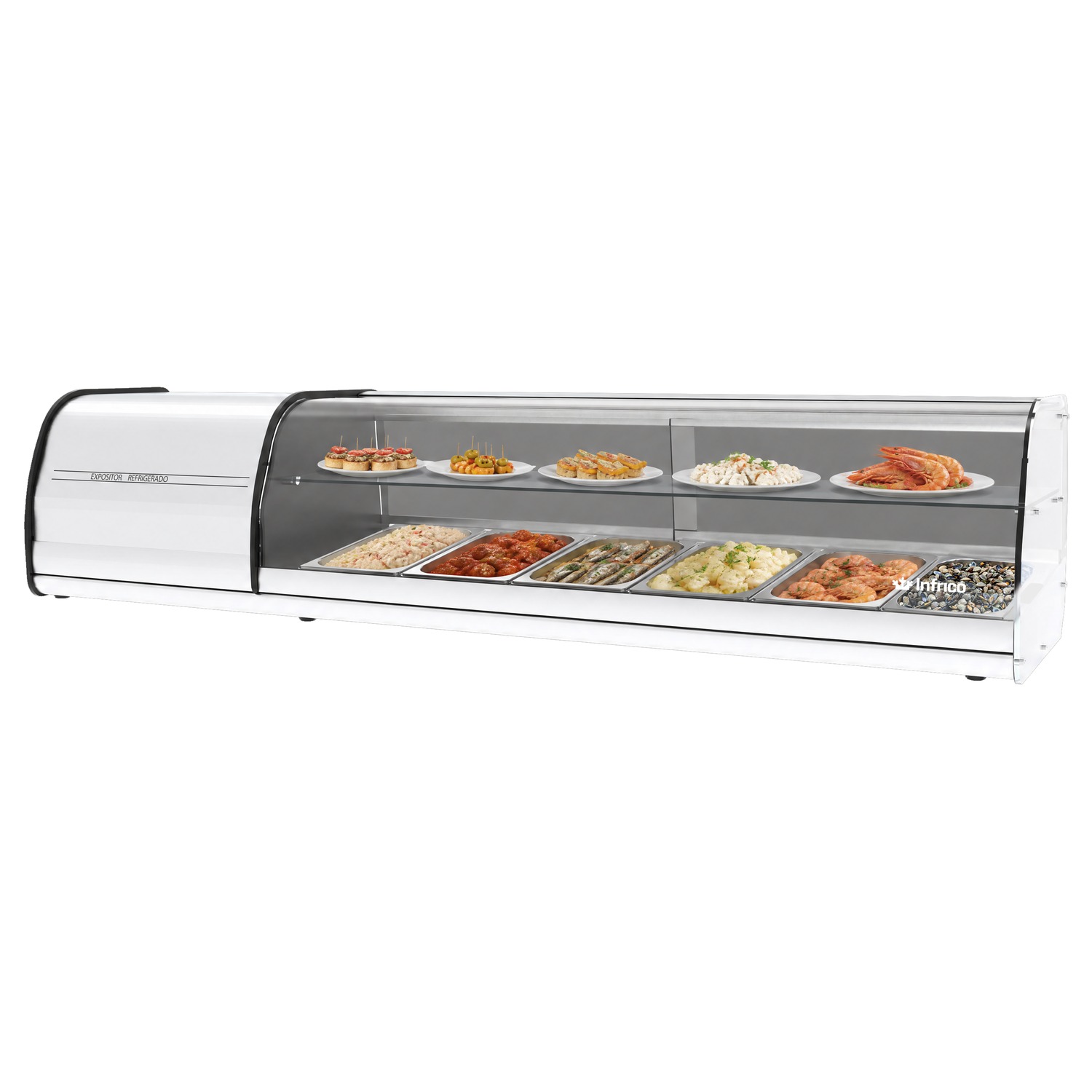 Vitrina para Tapas de dos alturas, Mod VET 6 DP