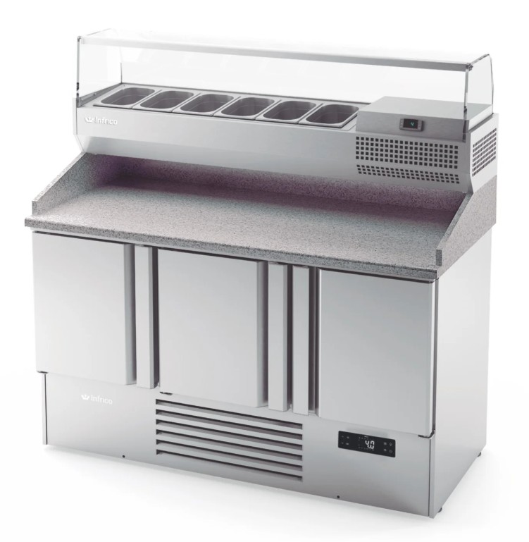Mesa Refrigerada Preparación de Pizza Mod ME 1003 VIP