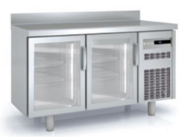 Mesa Snack Refrig MRSV-200 Puertas CRISTAL 202X60X85