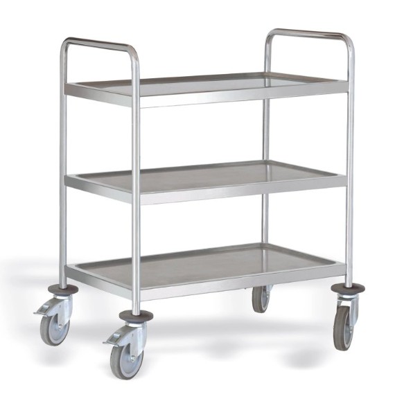 Carro De Servicio Inox 3 Estantes De 900X500 MM
