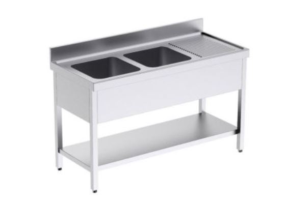 Fregadero + Escurridor con 2 CUBAS, Mod. FBDE6160