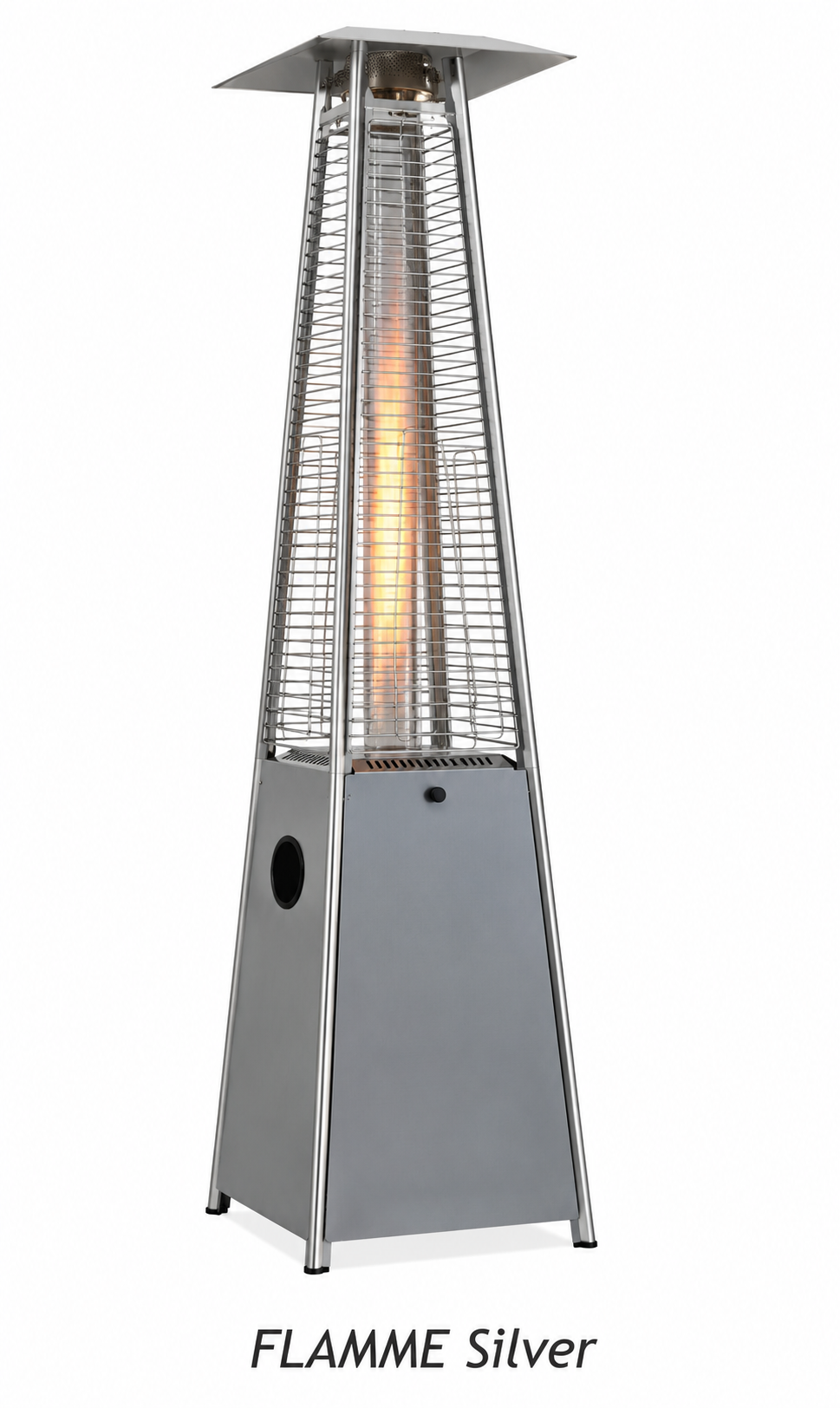 ESTUFA EXTERIOR TECNA-FLAMME PIRAMIDE SILVER 5406000005