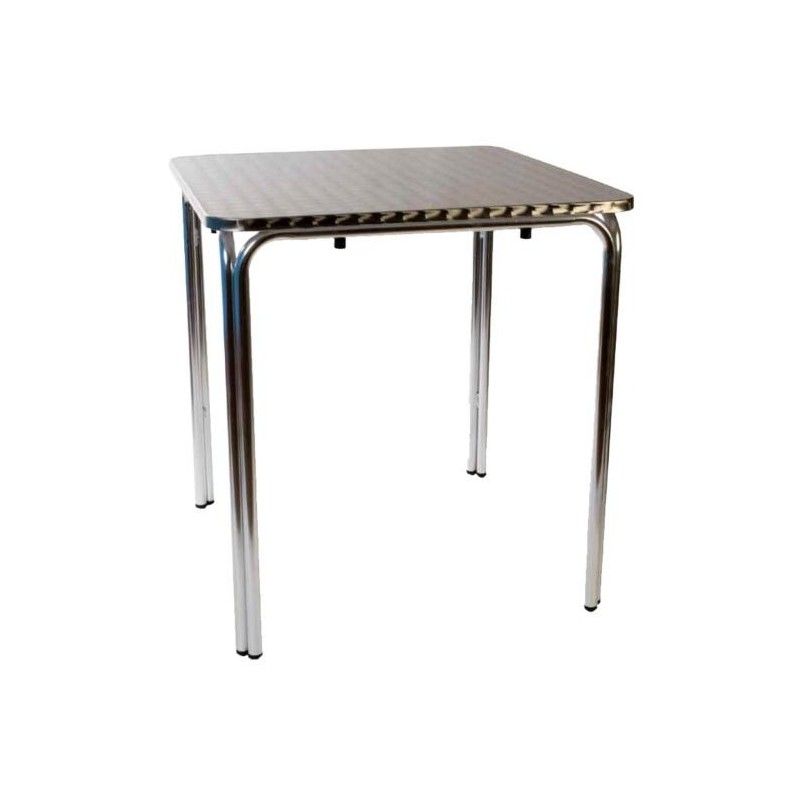 Mesa aluminio repulsada 70x70