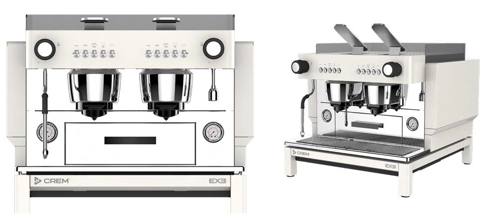 Cafetera 2 Grupos Vasos Bajos y LEDS Mod EX3 MINI 2G DISPLAY 2