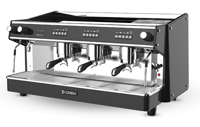 Cafetera 3 Grupos para vasos bajos y LEDS, Mod. ONYX 3G