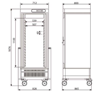 Carro refrigerado para 17 bandejas GN 2/1, Mod. CF-20 HC 1