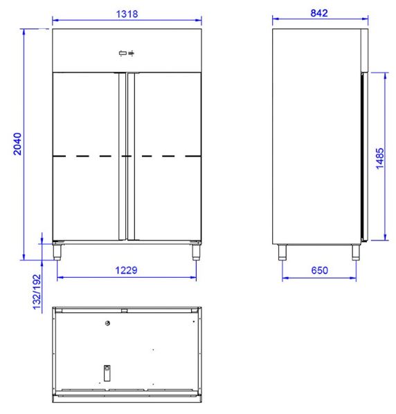 Armario mixto Serie GN 2/1, Mod. APG-1402 MIX HC 1