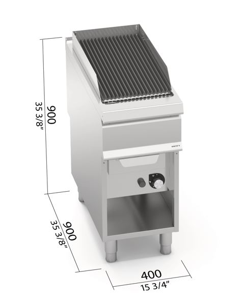 Parrilla a GAS con Fondo de Agua, Mod. SG9WG40M