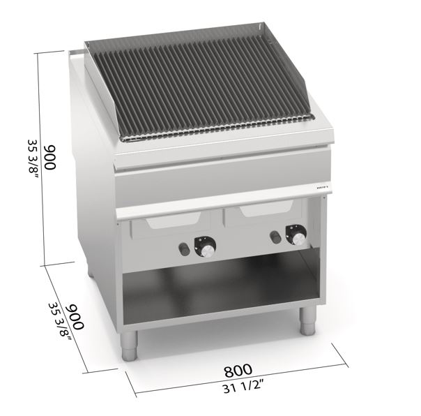 Parrilla a GAS con Fondo de Agua, Mod. SG9WG80M