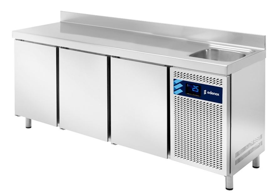 Mesa refrigerada Gastronorm GN 1/1 + Fregadero, MPGF-180 HC