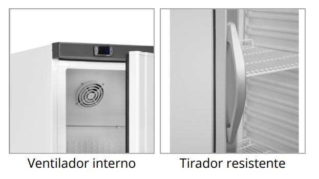 Armario Expositor Refrigerado 4 Estantes, Mod UR400G 2