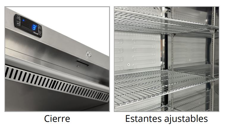 Armario Refrigerado GN 2/1 en Acero Inoxidable, UR600SS 3