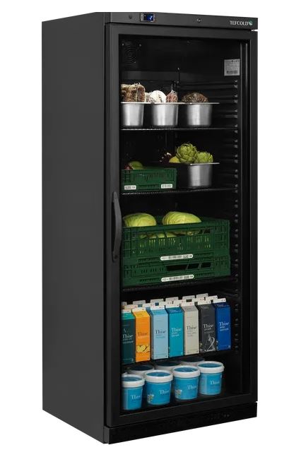 Armario Expositor Refrigerado en Negro GN 2/1, UR600BG