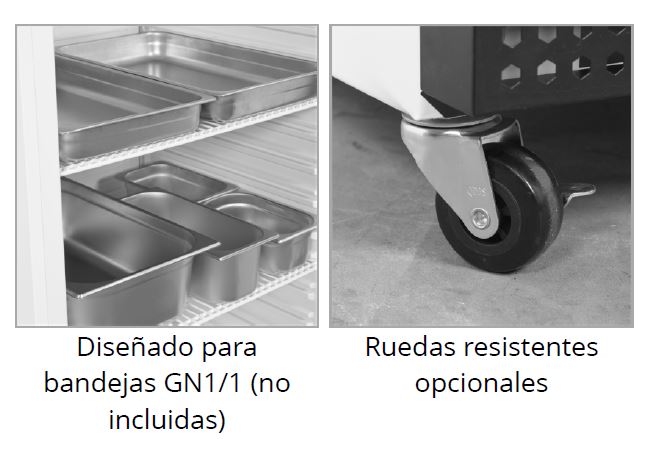 Armario Refrigerado en Blanco, Mod UR600W1 1