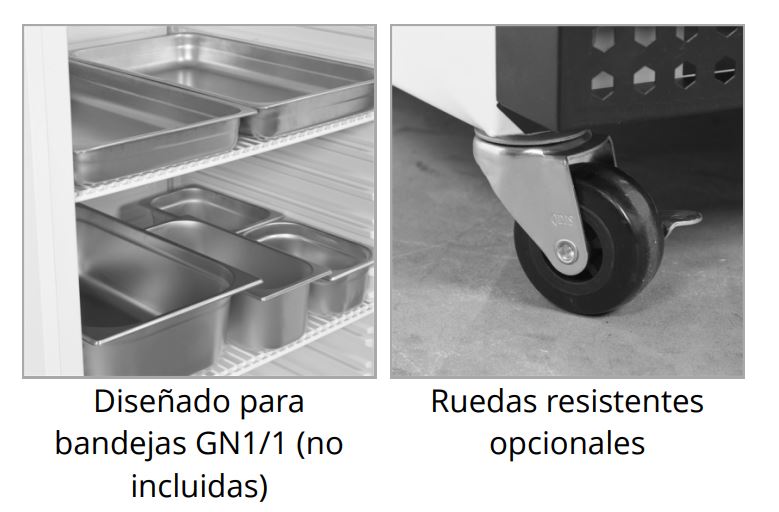 Armario Refrigerado en Inoxidable, Mod UR600X1 1
