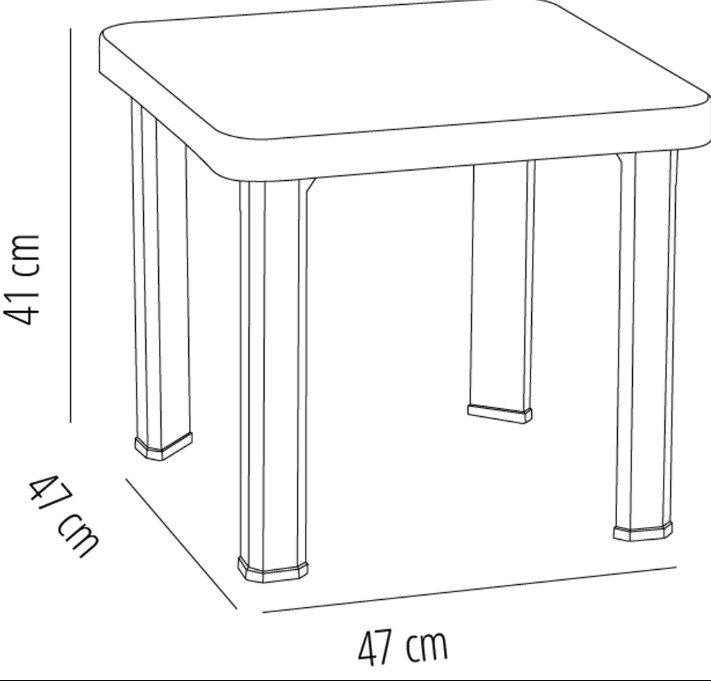 Pack de 6 Mesa Auxiliar Andorra 47x47 cm en Blanco 1