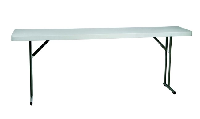 Mesa BACH Rectangular Plegable 180x45 cm en Gris