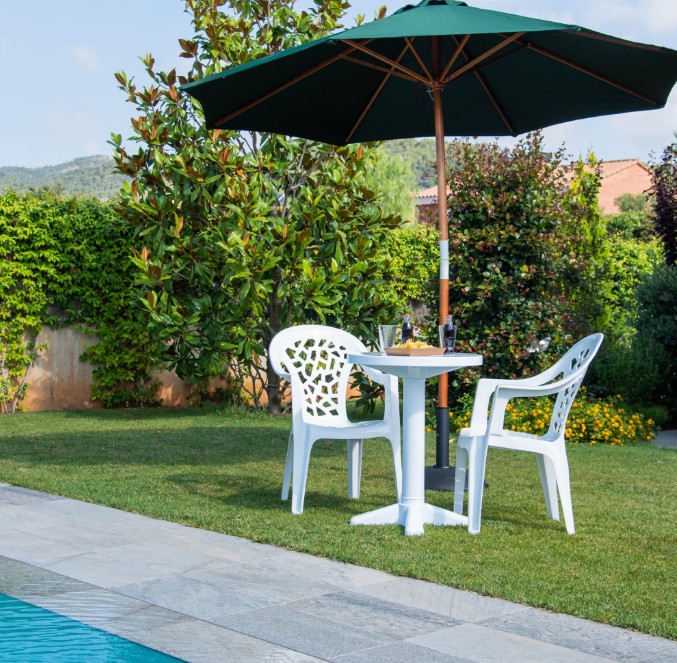 Mesa Banyoles Cuadrada en Blanco de 70x70 cm 2