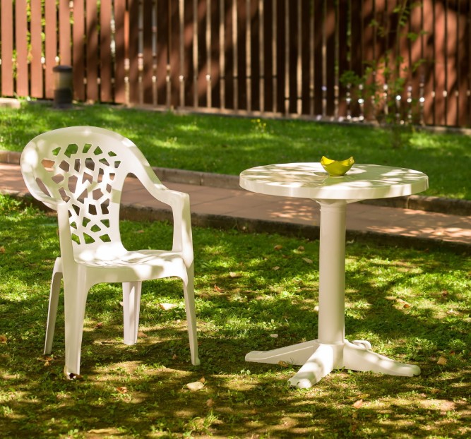 Mesa Banyoles Redonda en Blanco de 60 cm Ø 2