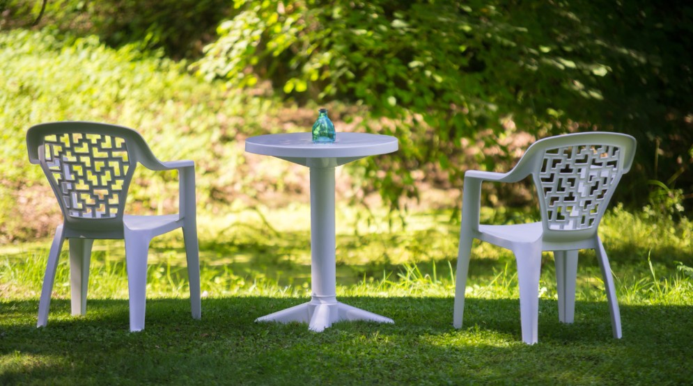 Mesa Banyoles Redonda en Blanco de 70 cm Ø 2