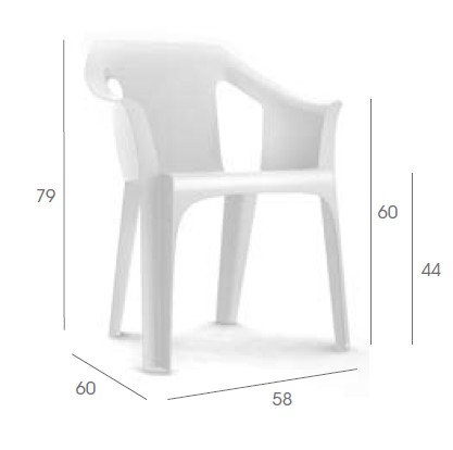 Pack 26 Sillas con Brazos COOL en Color BLANCO 2
