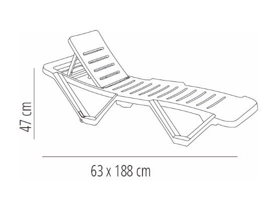 Pack 2 Tumbonas MASTER de Exterior en Antracita 1