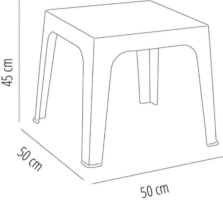 Pack 5 Mesas MONACO Auxiliar 60x60 en Blanco 1