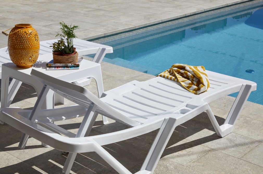 Pack 5 Mesas MONACO Auxiliar 60x60 en Blanco 4