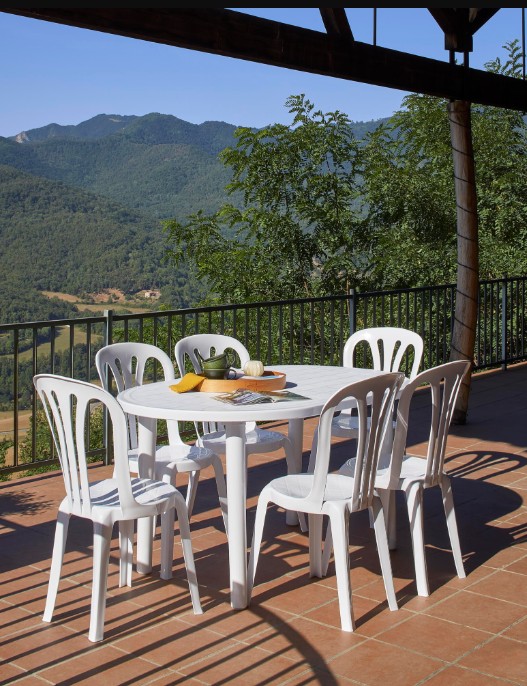 Mesa OLOT Oval Exterior 140x90 en Blanco 4